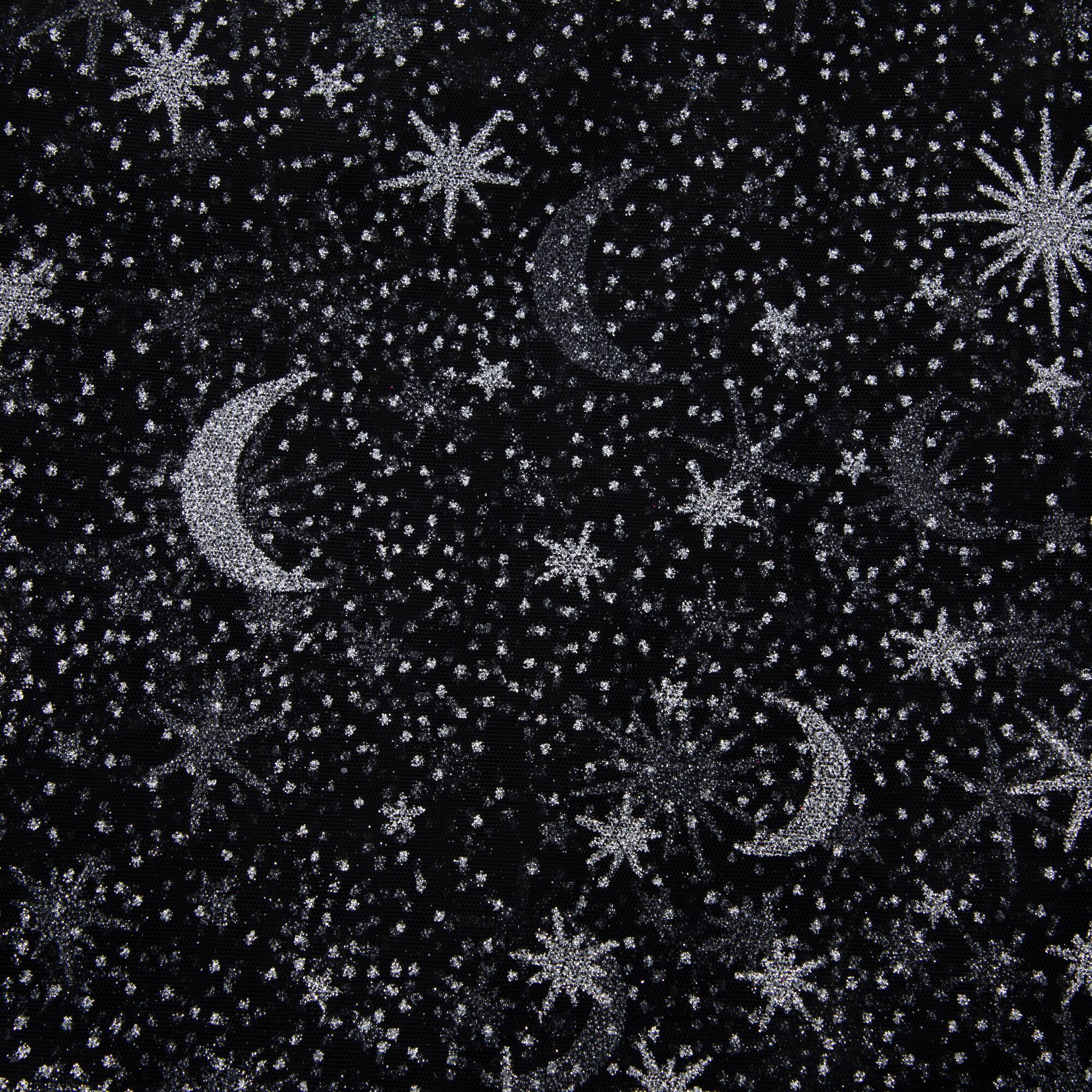 Wyla Black with Silver Moon & Stars Mesh